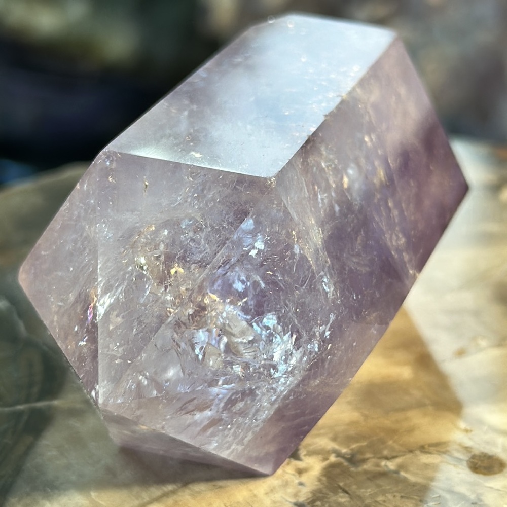 Amethyst DT Crystal Point With Rainbows!